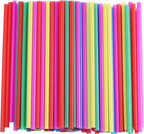 Miniatura 11 de 100 pajitas de plástico extra grandes para té de burbujas y batidos, pajitas de 1/2" de ancho x 8 1/2" de largo para boba