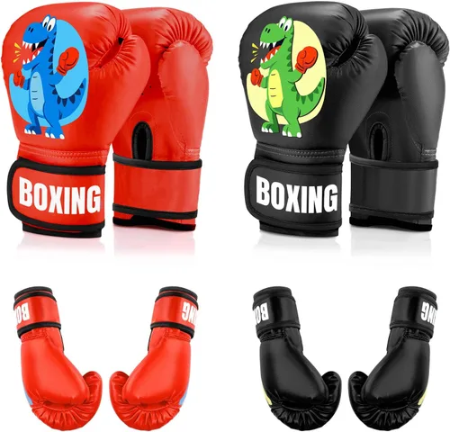 Miniatura 10 de Guantes de boxeo para niños y niñas, guantes de entrenamiento de boxeo juvenil para niños de 3 a 9 años, guantes de entrenamiento de 4 onzas