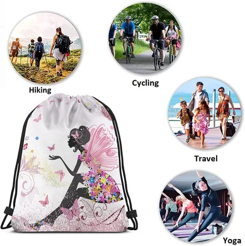 Miniatura 7 de Bolsas de béisbol con cordón, mochila deportiva para gimnasio, bolsa con cordón, Multi-a03, Mochilas de viaje