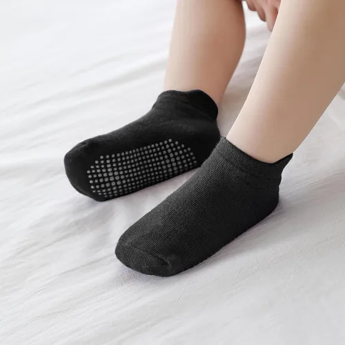 Miniatura 2 de Calcetines antideslizantes para bebés y niños pequeños, de algodón, 12 unidades, calcetines de tobillo lindos para recién nacidos, niños y niñas