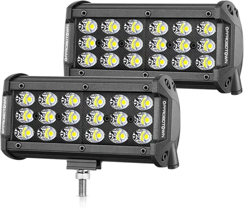 Miniatura 12 de OFFROADTOWN Cápsulas LED 2 piezas 4 pulgadas Barra de luz de 54 W con fila triple, focos cúbicos, luz de trabajo 5400 lm, impermeable, luces