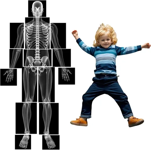 Juego de aprendizaje de película de rayos X para niños, 15 piezas, kit educativo para el cuerpo humano, materiales de mesa ligeros, inspirados en