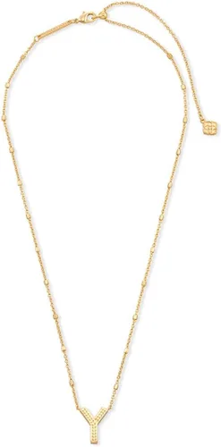 Miniatura 2 de Kendra Scott - Collar con dije de letra, de la A a la Z, para mujer, joyería de moda, latón chapado en oro de 14 quilates