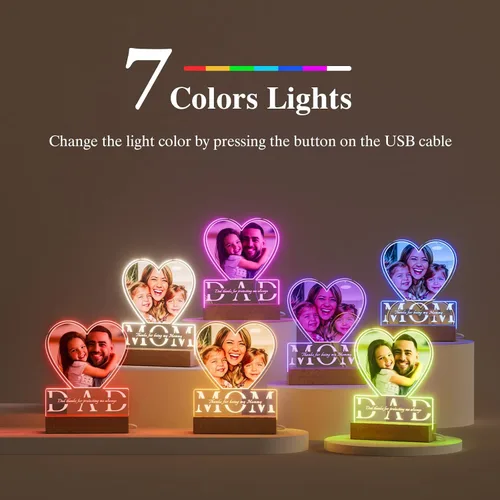 Miniatura 3 de Bemaystar Regalos personalizados para mamá para el día del padre, regalos personalizados para madres de hija, hijo, niños, regalo personalizado