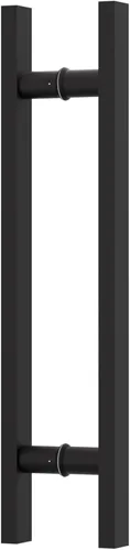 Miniatura 8 de Manijas Cuadradas de Titanio Dorado para Puerta de Granero 12"/24"/36"/48"/59", Manija Larga de Puerta Francesa de Empujar y Tirar de Doble Cara