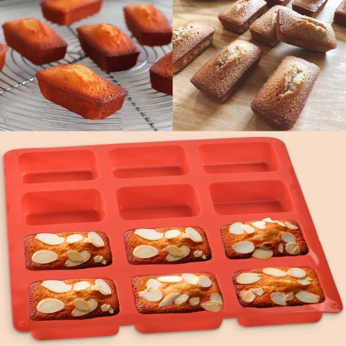 Miniatura 5 de ionEgg Molde de silicona para pan, mini sartén antiadherente, molde de silicona para hornear pan de 12 cavidades, para pastel de pan, pan, pastel