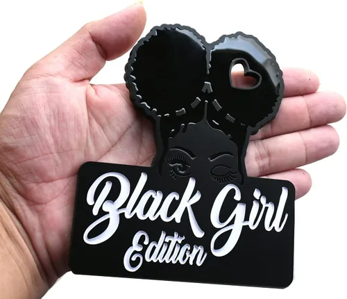 Miniatura 8 de Calcomanías personalizadas para emblema de insignia de automóvil de edición Black Girl – Vehículos compatibles, puertas, carrocería, guardabarros