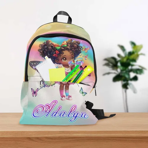 Miniatura 196 de Texto personalizado Elefante desgaste gafas mochila mochila mochila casual Daypack bolsa para mamá niñas, color86-4, Mochilas Daypack