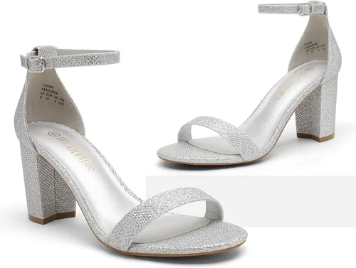 Miniatura 2 de DREAM PAIRS - Sandalias de tacón grueso y bajo para mujer