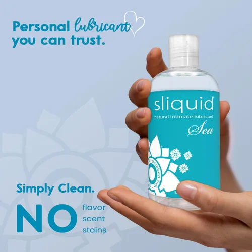 Miniatura 6 de Sliquid Sea - Lubricante a base de agua, gel íntimo infundido con extractos de algas marinas rejuvenecedores e hidratantes, lubricante personal, 8.5