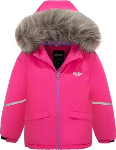 Wantdo Chaquetas de snowboard para niña, impermeables, de forro polar, para invierno, resistente al viento