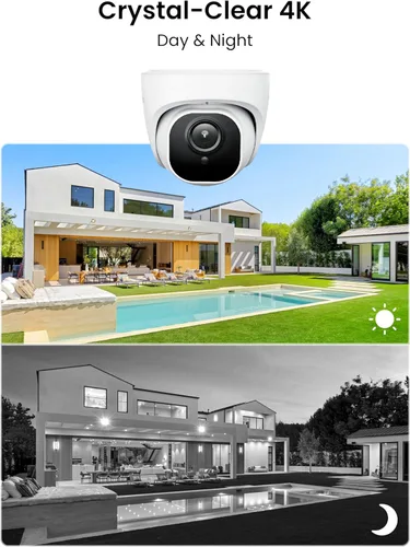 Miniatura 2 de REOLINK Sistema de cámara de seguridad 4K, 4 cámaras de torreta con cable H.265 PoE con detección de vehículos personales, 4K/8MP 8CH NVR con disco