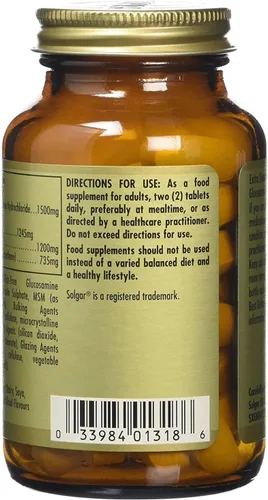 Miniatura 3 de Solgar Glucosamina condroitina MSM de triple fuerza, 60 comprimidos, promueve articulaciones saludables, apoya el movimiento cómodo, sin mariscos