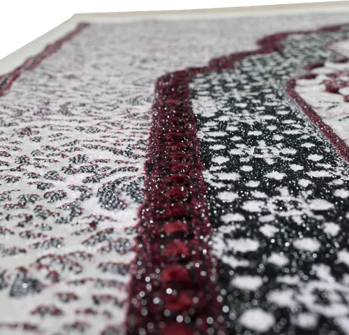 Miniatura 6 de Modefa Alfombra de oración de terciopelo islámico turco, alfombra de oración para hombres y mujeres, diseño tradicional musulmán Janamaz Sajada