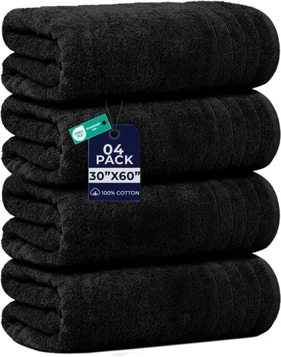 Miniatura 27 de DAN RIVER Paquete de 2 sábanas de baño de 35x70 pulgadas, sábanas de baño jumbo acanaladas para adultos, toallas grandes gruesas y absorbentes