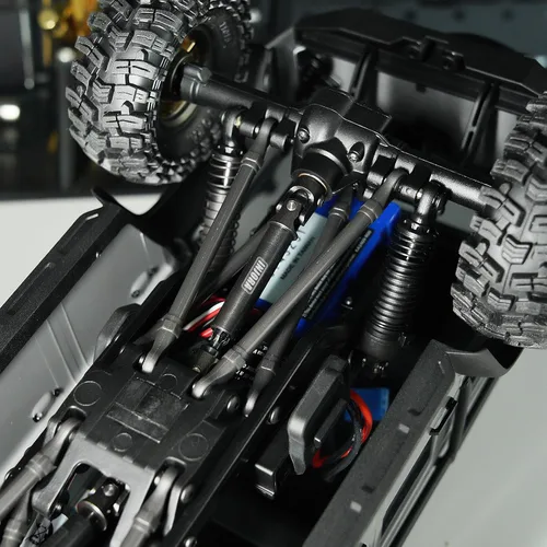 Miniatura 6 de INJORA Eje de transmisión de acero negro delantero trasero central con orificio en forma de D para TRX4M Defender Bronco 1/18 RC Crawler Upgrade