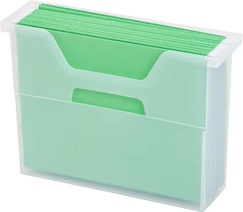 Miniatura 17 de IRIS Contenedor de plástico para libros de Estados Unidos, paquete de 8, caja de contenedor de conexión vertical para oficina, dormitorio, estudio