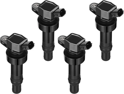 Miniatura 50 de BDFHYK Paquete de bobina de encendido y bujías de iridio compatibles con Audi Volkswagen 2.0L L4 4.2L V8 para UF575 PFR7S8EG, juegos de 4