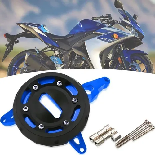 Miniatura 2 de KAnduo M - Cubierta protectora de motor de estator CNC para motocicleta Yamaha YZFR3 YZF-R3 YZF R3 R3 R25 YZF-R25 MT-03 2015-2023 Y (color : rojo)
