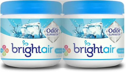 Bright Air Ambientador sólido y eliminador de olores, aroma fresco y limpio, 14 onzas, paquete de 2