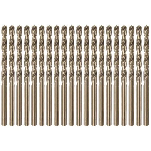 Miniatura 7 de uxcell 20 brocas de cobalto de 0.14 pulgadas/0.138 in de diámetro de perforación M35 brocas hexagonales para acero, aluminio, cobre, acero