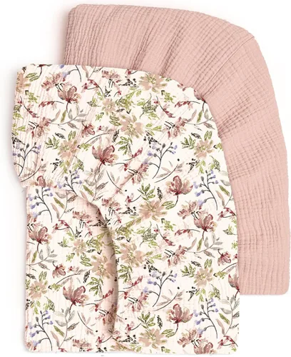 Miniatura 18 de Lulu Moon - Sábanas de muselina para cuna, sábanas bajeras para cuna para niños y niñas, 28 x 52 pulgadas, paquete de 2 Crema y arena