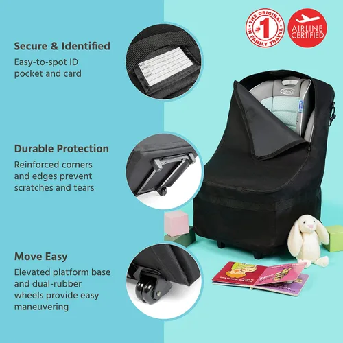 Miniatura 2 de Bolsa de viaje para asiento de coche J.L. Childress Wheelie - Bolsa de viaje para avión, se adapta a la mayoría de asientos de coche para bebés