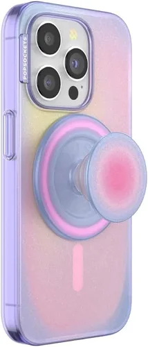 Miniatura 11 de PopSockets Funda para iPhone 15 Plus con agarre redondo compatible con MagSafe, funda para iPhone 15 Plus, compatible con carga inalámbrica - Aura
