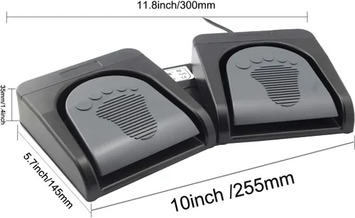 Miniatura 9 de iKKEGOL Conjunto de pedal doble USB actualizado Control de interruptor de 2 pies Programa de interruptor de pie de botón de 2 teclas Videojuego