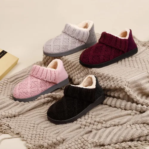 Miniatura 7 de LongBay Pantuflas cálidas para mujer, de espuma viscoelástica, para interiores y exteriores