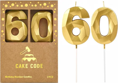 Miniatura 10 de Velas de 7 cm de Oro Cristal Número 17 para Pastel de Cumpleaños, Velas de Oro y Número para Celebración de Fiesta