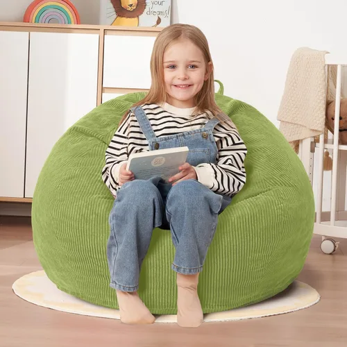 Miniatura 17 de HABUTWAY 2 puf de 2 pies, puf gigante para adolescentes y adultos, puf grandes con relleno de espuma viscoelástica, puf grandes con funda de pana