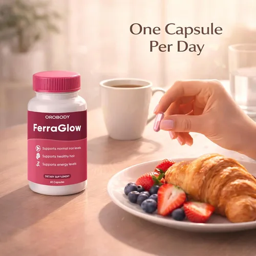 Miniatura 8 de Suplemento diario de hierro para mujeres, con bisglicinato de hierro, lactoferrina, vitamina C y B12, apoya la energía, el bienestar del cabello