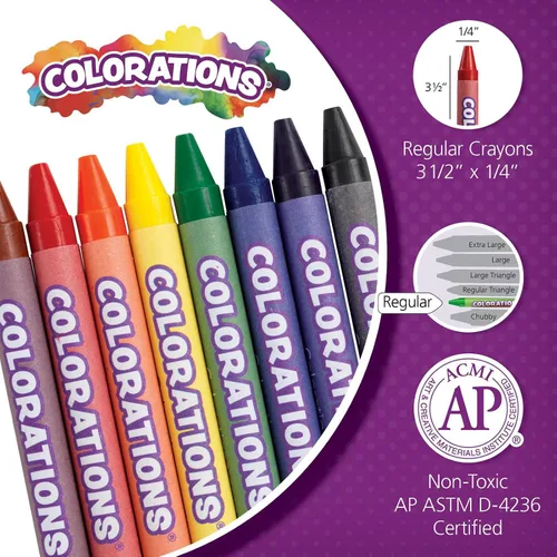 Miniatura 6 de Colorations Crayones regulares, 24 paquetes, cada 24