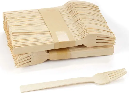 Miniatura 5 de Bulk Pack - Utensilios de chapa de bambú para cenas, catering, 50
