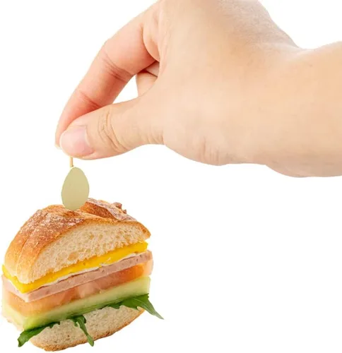 Miniatura 10 de Palitos de fruta de 3.5 pulgadas, 100 pinchos de cóctel desechables, duraderos, punta afilada, palitos de canapé de bambú, congelables, para copas