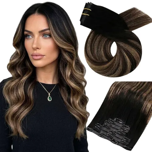 Miniatura 27 de Moresoo - Extensiones de cabello humano con pinzas, sin costuras, con trama, de poliuretano, invisible, cabello humano real, color rubio platino, 7
