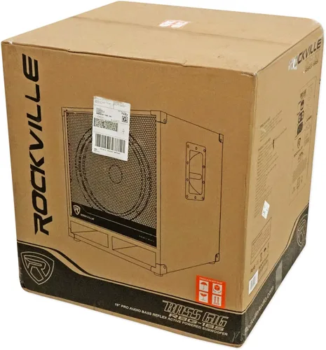 Miniatura 9 de Rockville RBG18S subwoofer PA de 18 pulgadas, 2000 W pico/500 W RMS, alimentación activa, DSP y limitador, crossover ajustable, madera de birch de 7