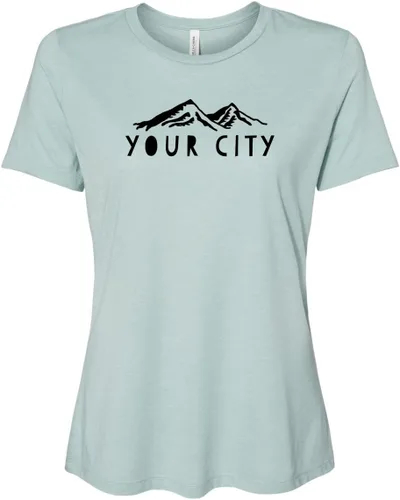 Miniatura 36 de Cute Women's Screen Printed Crew Neck Tee, Shirts With Sayings, Dusty Blue or Olive