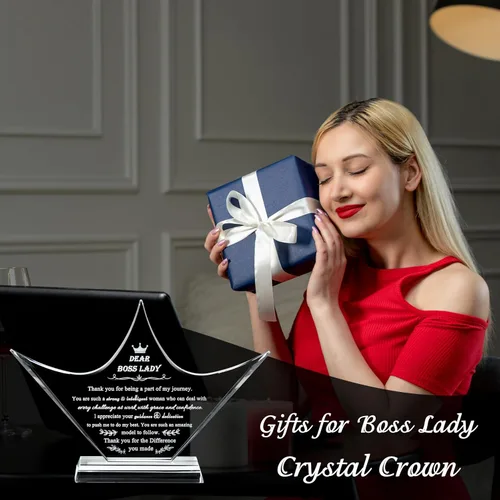 Miniatura 6 de Regalos para Mujer Jefa – Excelentes Regalos del Día Nacional del Jefe para la Mejor Jefa, Decoración de Escritorio, Pisapapeles, Regalo para Jefa