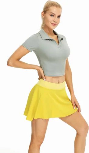 Miniatura 3 de icyzone Polo corto de manga corta para mujer, para entrenamiento, golf, tenis