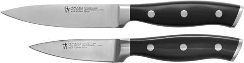HENCKELS Forged Accent Razor-Sharp - Juego de cuchillos de pelar de 2 piezas, diseño alemán informado por más de 100 años de maestría, color negro