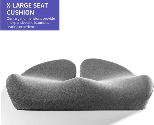 Miniatura 2 de SupremeComfort X-Large - Cojín de asiento de espuma de alta densidad con gel para silla de oficina, silla de cocina, asientos de coche - Eleve su