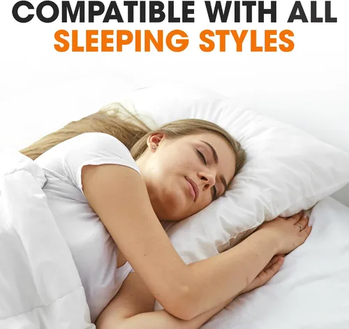 Miniatura 3 de Cheer Collection Almohadas de cama de tamaño estándar, almohadas alternativas de plumón, almohadas suaves y posicionadores, juego de 2 almohadas
