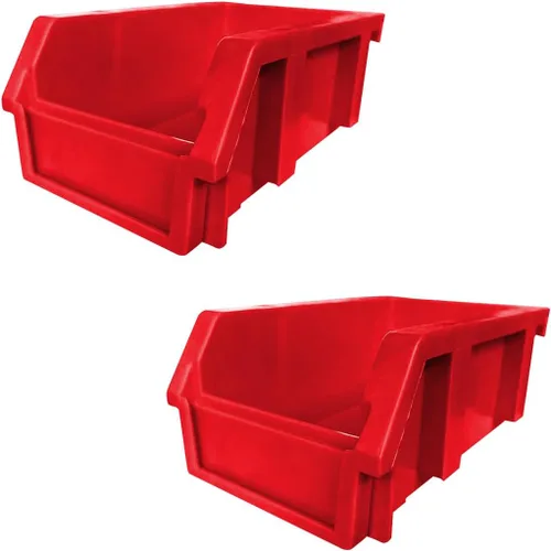 Miniatura 15 de Paquete de 2 cubos de almacenamiento apilables, organizador de polipropileno resistente de 8.4 x 11 x 6.9 pulgadas, diseño colgante y de conexión