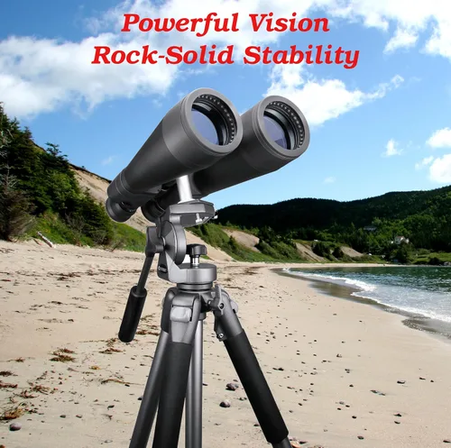 Miniatura 4 de Barska 30x80mm X-Trail Binoculars with Tripod Mount – Powerful Long Range BAK4 Porro Prism, Multi-Coated Optics, Wide Angle, Rubber Armor, for