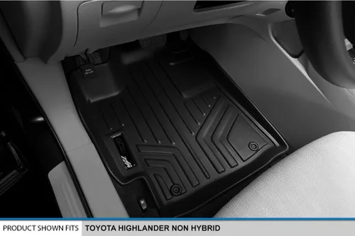 Miniatura 2 de SMARTLINER Juego de tapetes de ajuste personalizado de 2 filas para 2008-2013 Toyota Highlander