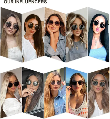 Miniatura 2 de SOJOS Gafas de sol polarizadas redondas de polígono para mujeres y hombres, retro, clásicas, vintage, Panto octogonales, SJ1157