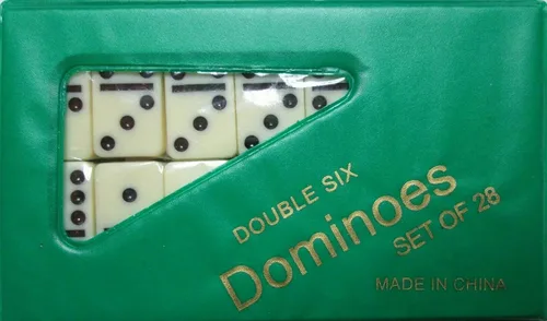 Dominoes Double Six Game Mini Juego de 28 azulejos de viaje de juego de viaje El tamaño es de 1 5/8 pulgadas x 3/4 pulgadas x 1/4 pulgadas para
