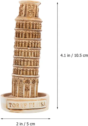 Miniatura 2 de Amosfun Mini torre inclinada de Pisa, estatua de resina para acuario, decoración de acuario, caja de almacenamiento de escritorio, adorno de pecera